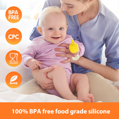 Commestibile della tettarella di Teether del silicone del capezzolo del bambino BPA libero con il contenitore di copertura