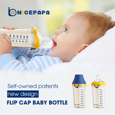 Anti biberon blu di plastica di Flip Cap Baby Bottle 240ml PPSU di colica