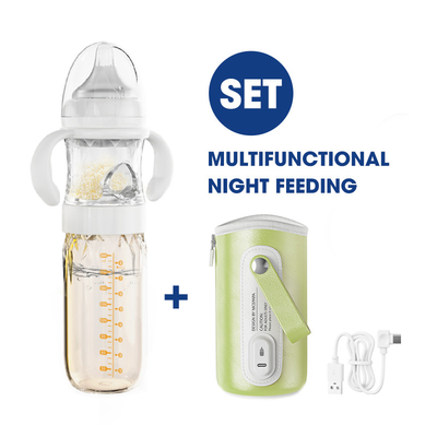 Biberon del latte del biberon di colica USB del bambino personalizzabile di viaggio di Nicepapa anti con lo scaldino del termostato di stoccaggio della polvere