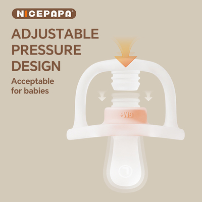 NICEPAPA COMPANION BPA-Free Pacifier Pressione dell' aria auto-regolabile 6+ mesi con Pacify Clip Storage Box