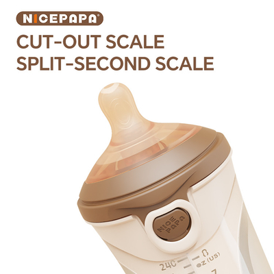 NICEPAPA FLIP-CAP Durable BPA-Free Food Grade Silicone Baby Bottle Scale Hollow Easy Grip (Cross hole M)