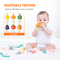 Progettazione di verdure non tossica del silicone dei giocattoli mettere i denti del bambino del cereale